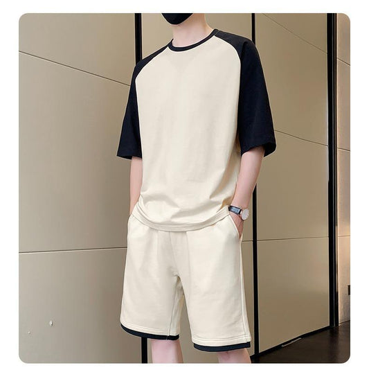 Men Cotton Tracksuit White Black 6 Sizes - image 2