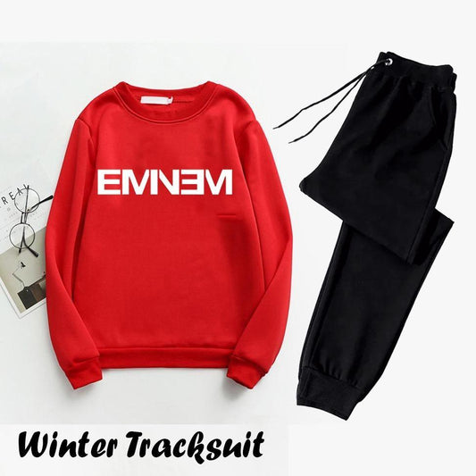 Men Red Printed Polyester Track Suit 2Pcs Set - image 2