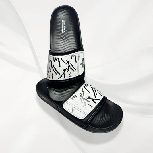 Black Graphic Slide Slippers for Hot Weather - image 2
