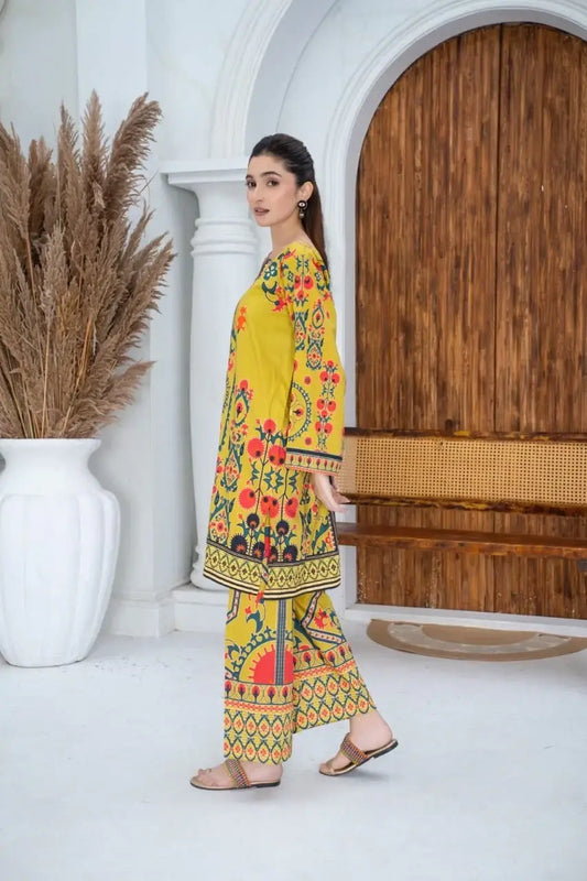 Stunning Women's Stitched Printed Shirt and Trouser Set - 2 Pcs - image 2