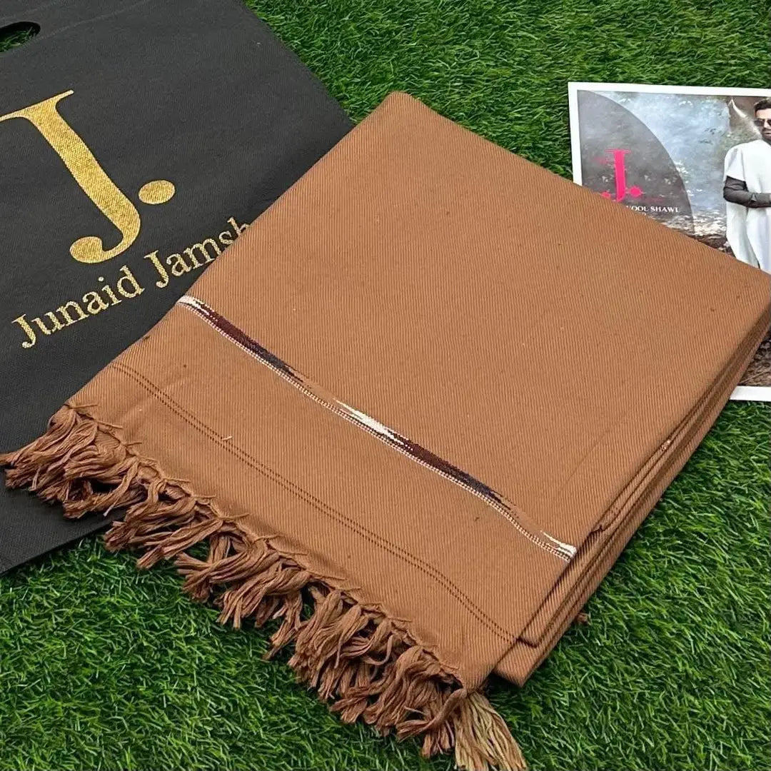1 Pc Men's Wool Plain Shawl - image 2