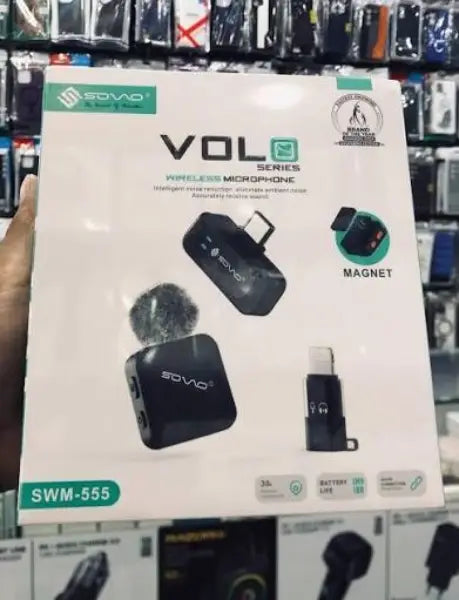 Black Wireless Lavalier Microphone with Lightning Receiver - image 2