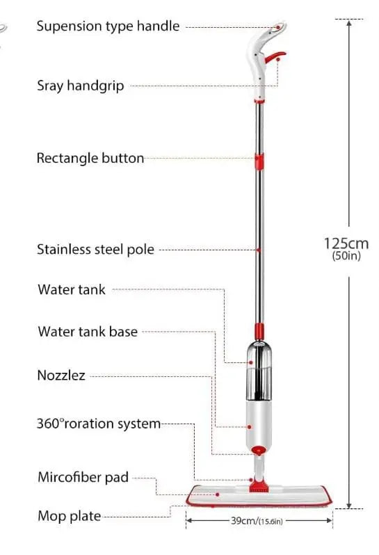 360° Rotating Microfiber Spray Mop - image 5