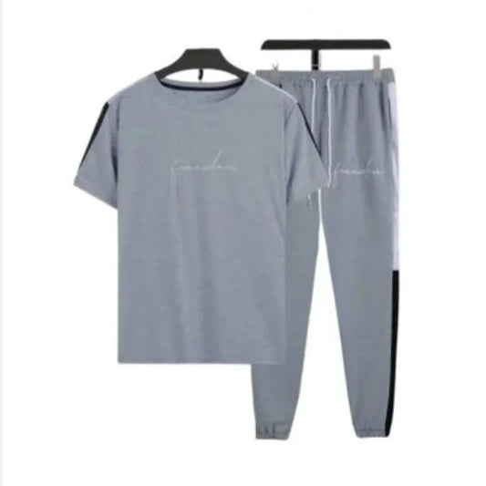 2 Pcs Men's Polyester Freedom Printed Track Suit - image 2