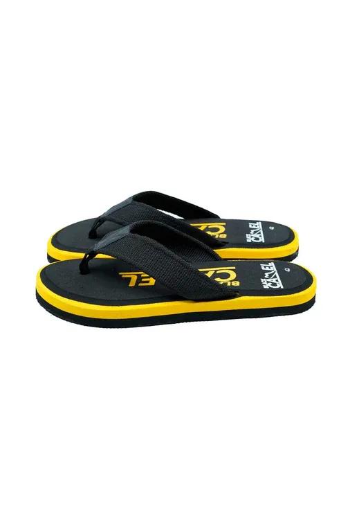 Men Black Yellow EVA Flip Flops Summer Casual - image 2