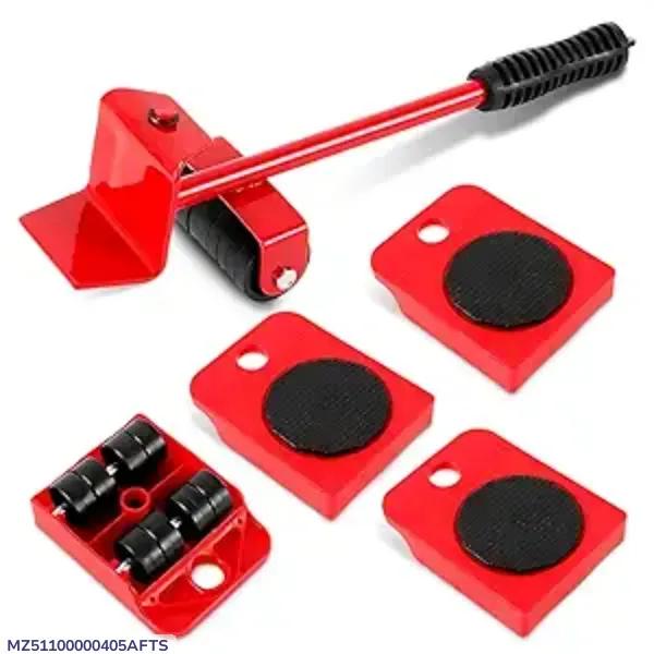 Red Metal Furniture Mover Tool Set - image 9
