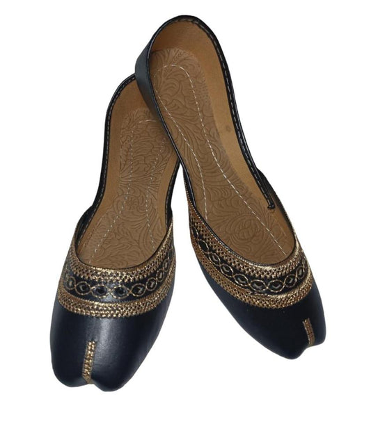 Women's Khussas with Embroidered Gold Detailing - image 2