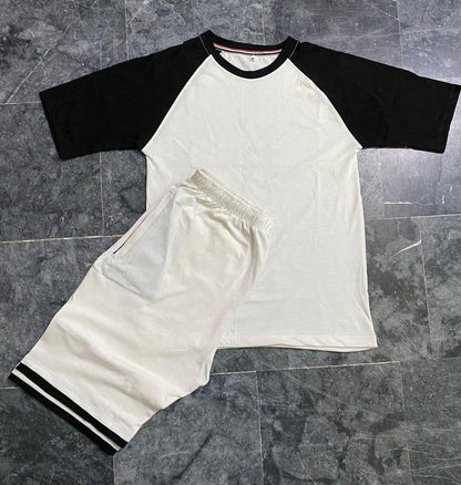 Men Cotton Tracksuit White Black 6 Sizes - image 4