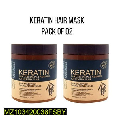 Keratin Hair Mask for All Hair Types - Frizz Control & Shine - image 3