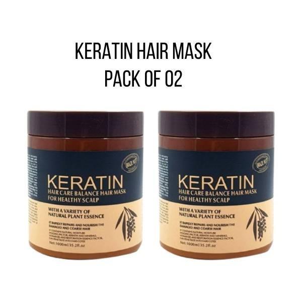Keratin Hair Mask for All Hair Types - Frizz Control & Shine - image 1