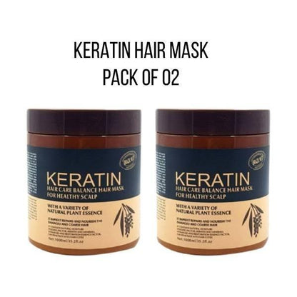 Keratin Hair Mask for All Hair Types - Frizz Control & Shine - image 1