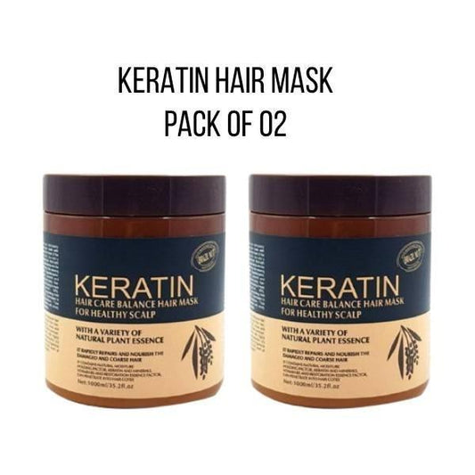 Keratin Hair Mask for All Hair Types - Frizz Control & Shine - image 1
