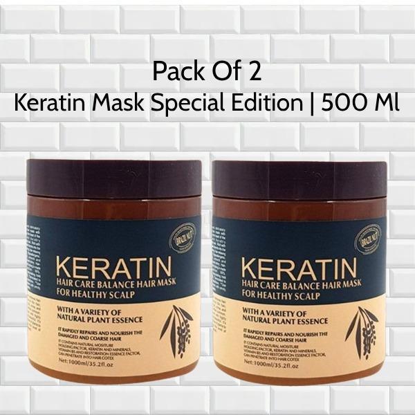 Keratin Hair Mask for All Hair Types - Frizz Control & Shine - image 2