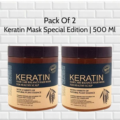 Keratin Hair Mask for All Hair Types - Frizz Control & Shine - image 2