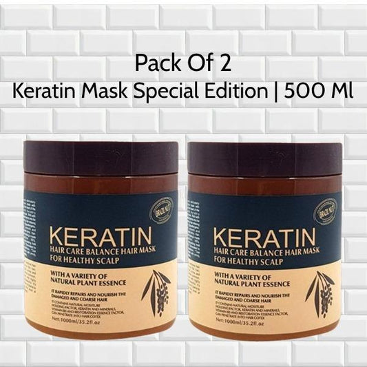 Keratin Hair Mask for All Hair Types - Frizz Control & Shine - image 2
