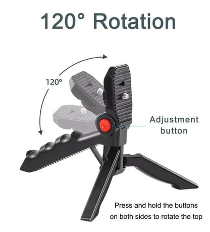AY-49 Vlogger Kit with Mic Light Tripod Remote Black - image 2