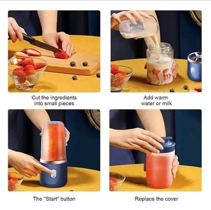 Rechargeable Juicer Blender (Blue & Rose Gold) - image 3