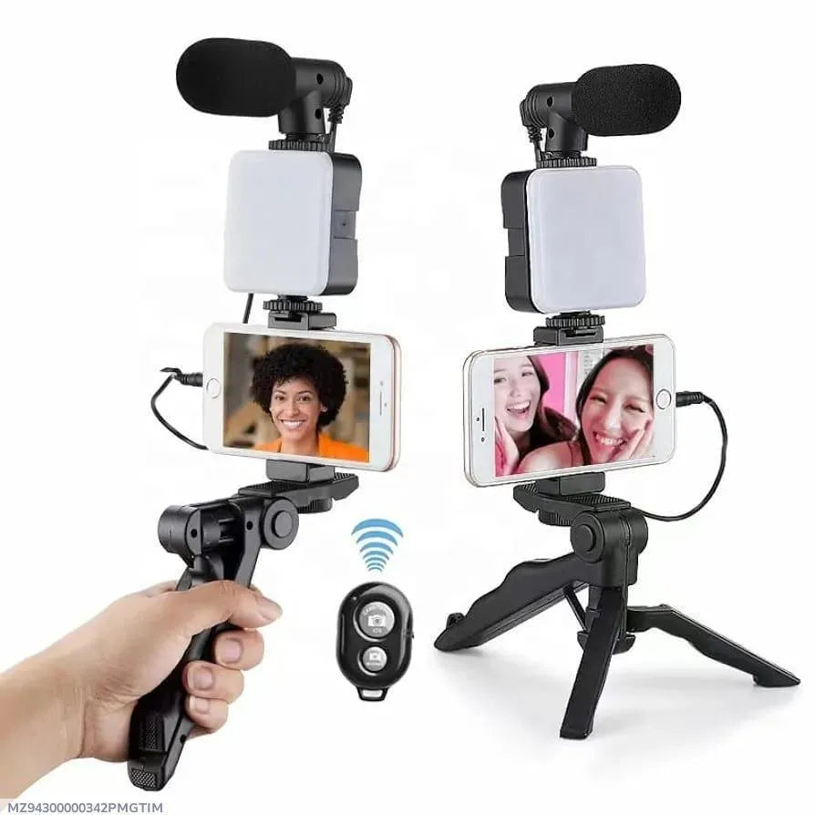 Vlogging Kit with Mic & Light Black - image 2