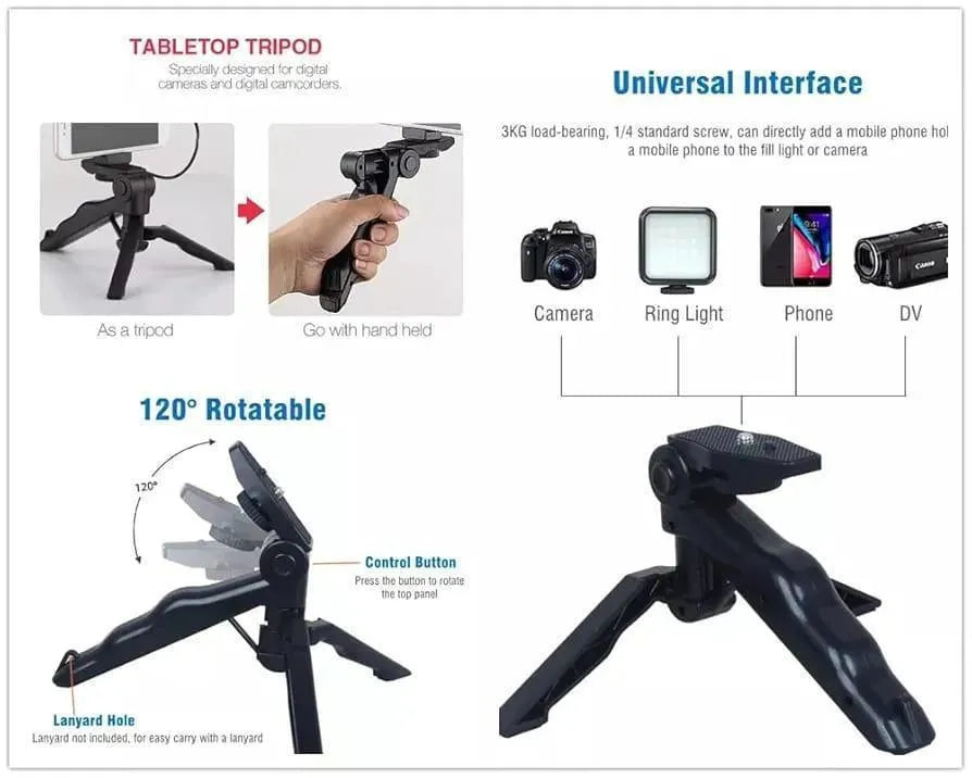 Vlogging Kit with Mic & Light Black - image 4