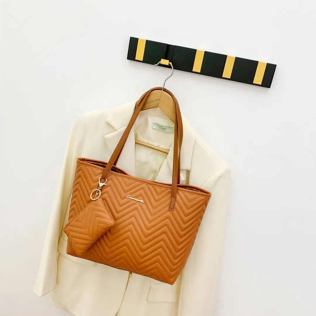 Wavy Diamond Embroidered Shoulder Bag for Women - image 3