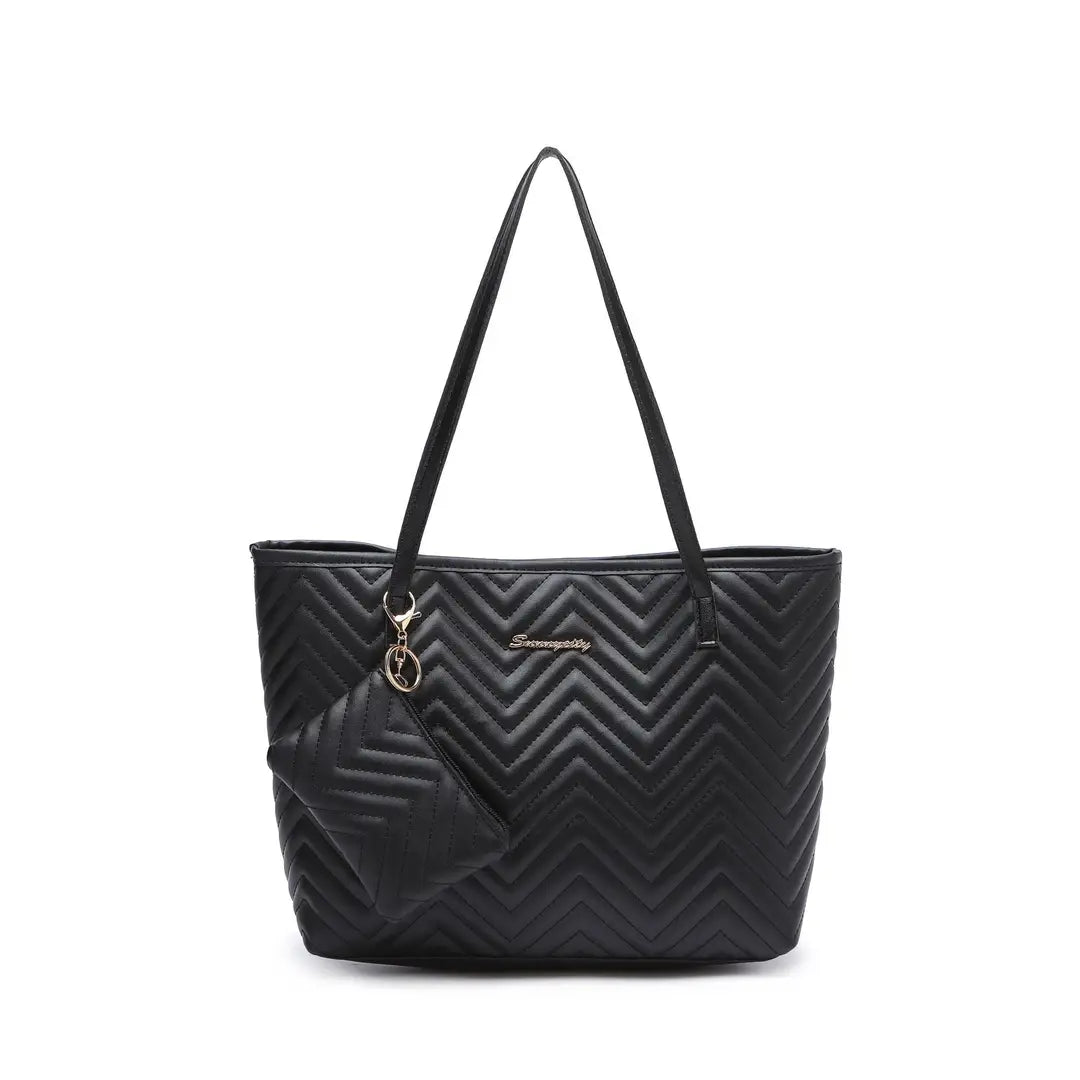Wavy Diamond Embroidered Shoulder Bag for Women - image 5