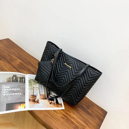 Wavy Diamond Embroidered Shoulder Bag for Women - image 6