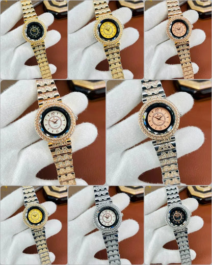 Golden Women's Stone-Studded Watch Set of 3 - image 2