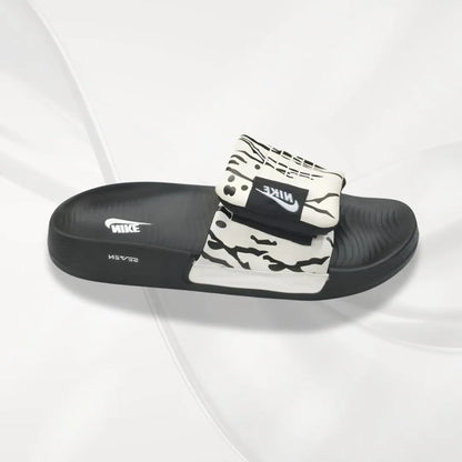 Slide Slippers Black White Patterned - image 2