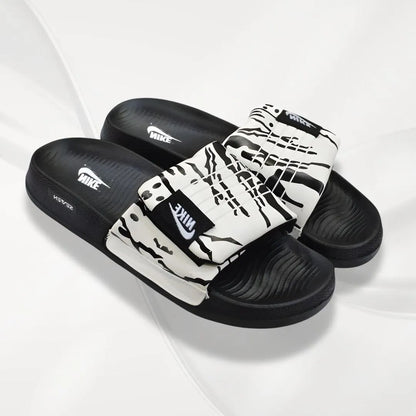 Slide Slippers Black White Patterned - image 4