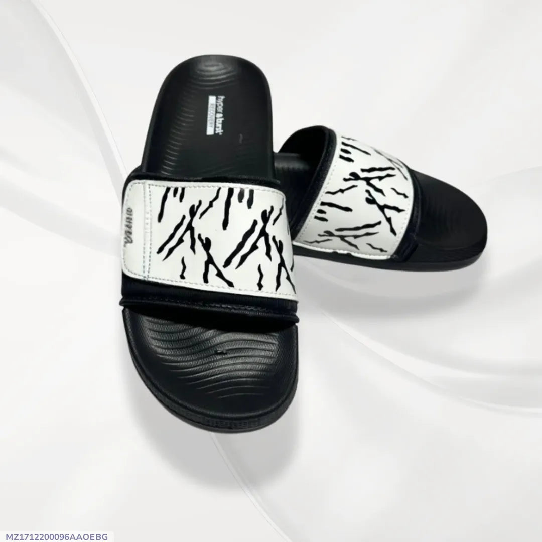 Black Graphic Slide Slippers for Hot Weather - image 1