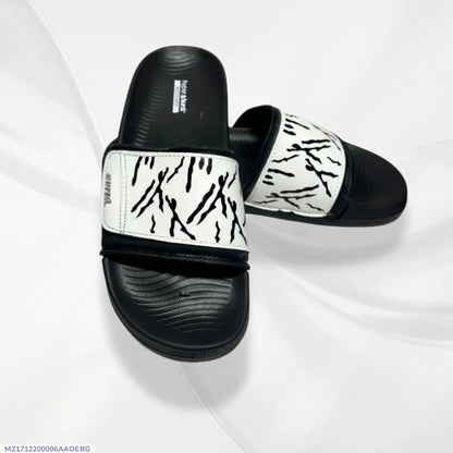 Black Graphic Slide Slippers for Hot Weather - image 1