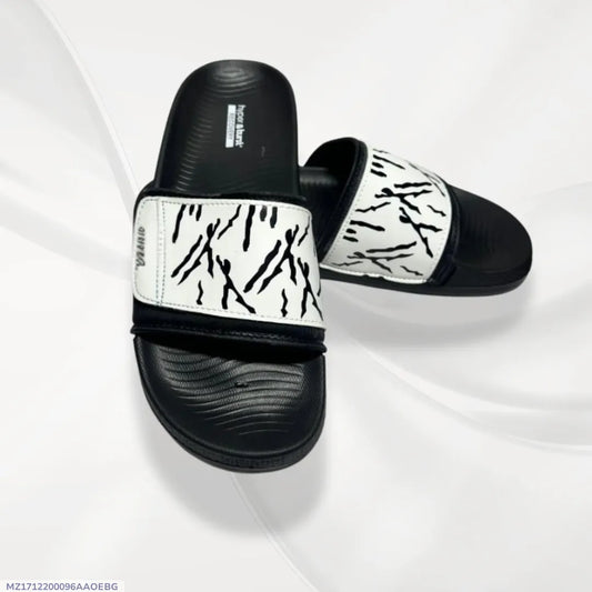 Black Graphic Slide Slippers for Hot Weather - image 1