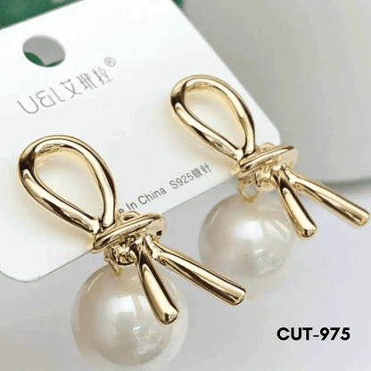 Korean Stone knot Alloy stylish Earrings CUT-975 - image 4