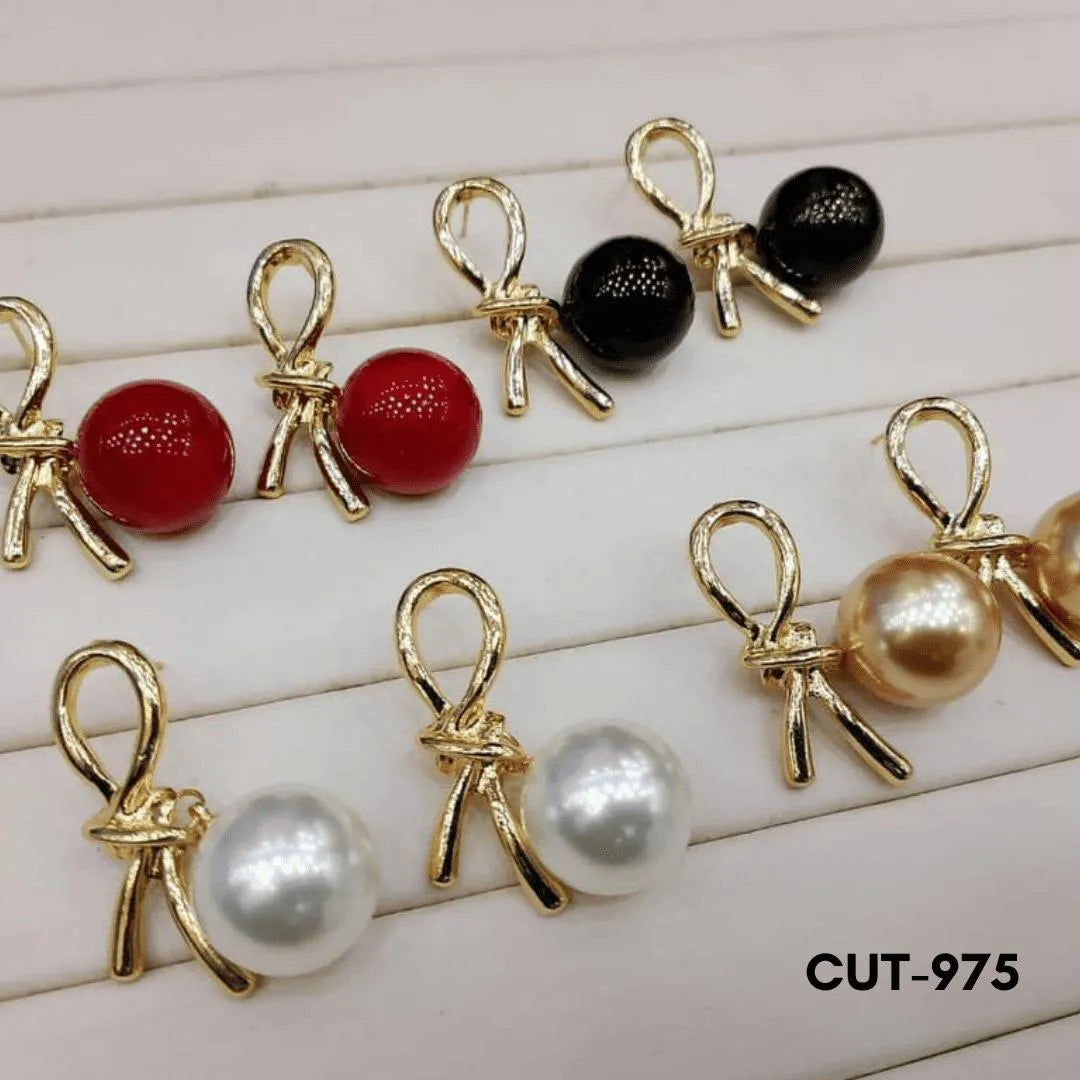 Korean Stone knot Alloy stylish Earrings CUT-975 - image 5