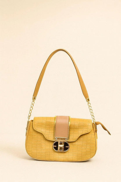 Women's Leather Crossbody Bag Black White Maroon Yellow Medium - image 1