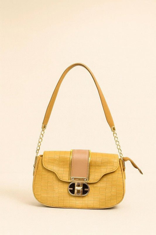 Women's Leather Crossbody Bag Black White Maroon Yellow Medium - image 1