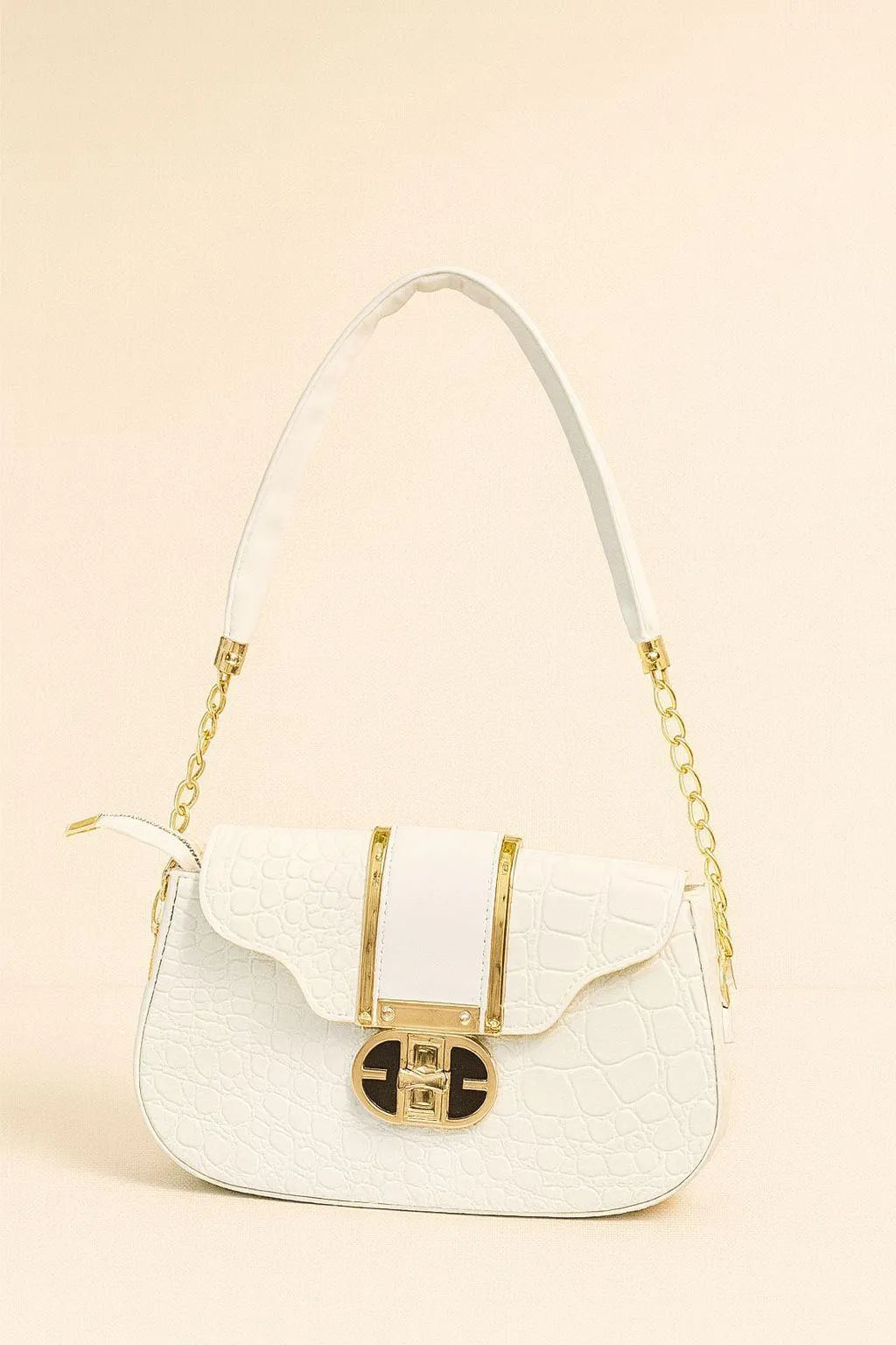 Women's Leather Crossbody Bag Black White Maroon Yellow Medium - image 3