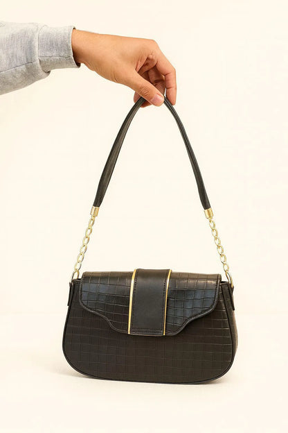 Women's Leather Crossbody Bag Black White Maroon Yellow Medium - image 7