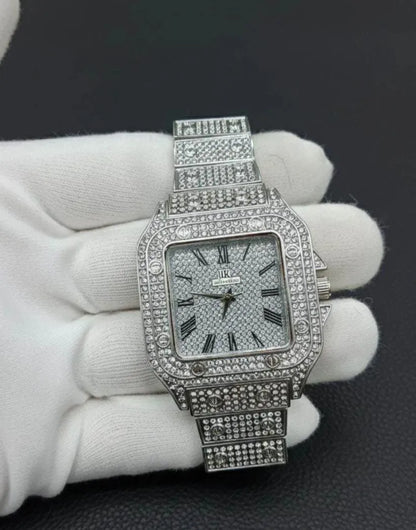 Luxury Rhinestone Watch Rose Gold Chain Strap - image 5