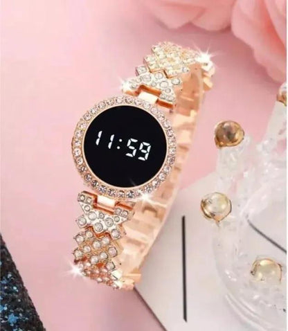 Luxury Digital Watch with Crystal Accents for Women - image 1