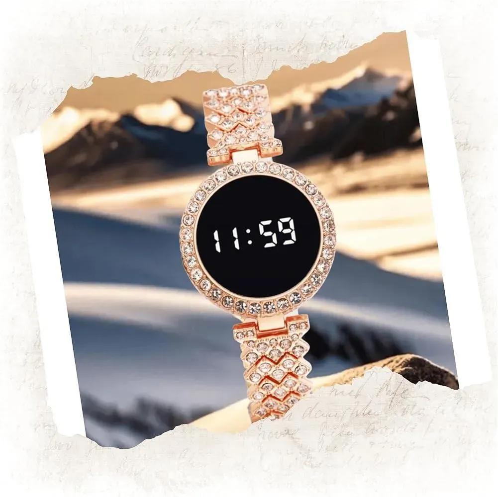 Luxury Digital Watch with Crystal Accents for Women - image 4