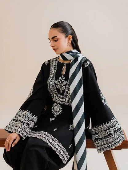 Stylish Linen Embroidered Suit - 3 Pcs Collection for Women - image 5
