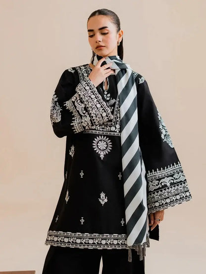 Stylish Linen Embroidered Suit - 3 Pcs Collection for Women - image 3