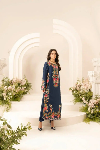 Stunning Women's Stitched Linen Suit Set - 3 Pcs with Embroidered Design - image 3