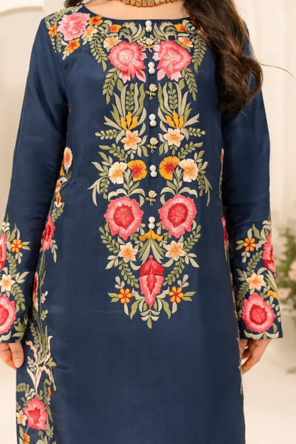 Stunning Women's Stitched Linen Suit Set - 3 Pcs with Embroidered Design - image 5