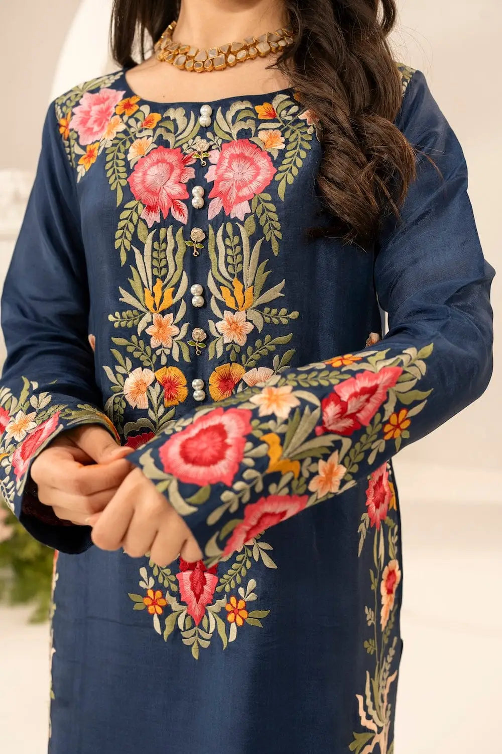 Stunning Women's Stitched Linen Suit Set - 3 Pcs with Embroidered Design - image 6