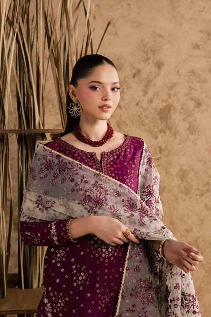 Stunning Embroidered Cotton Suit - 3 Pcs Set - image 6