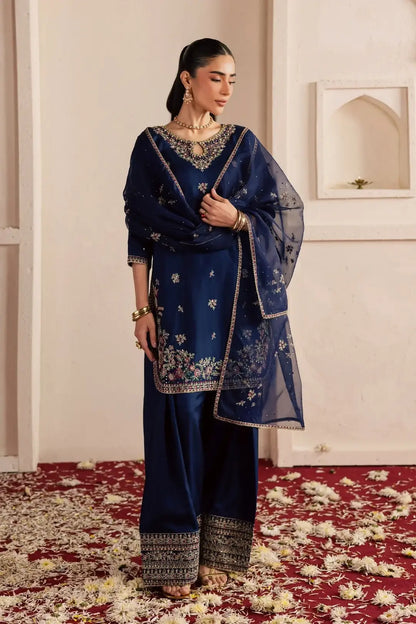 Stylish Women's Stitched Suit in Cotton with Embroidered Pattern - 3 Pcs Set - image 1