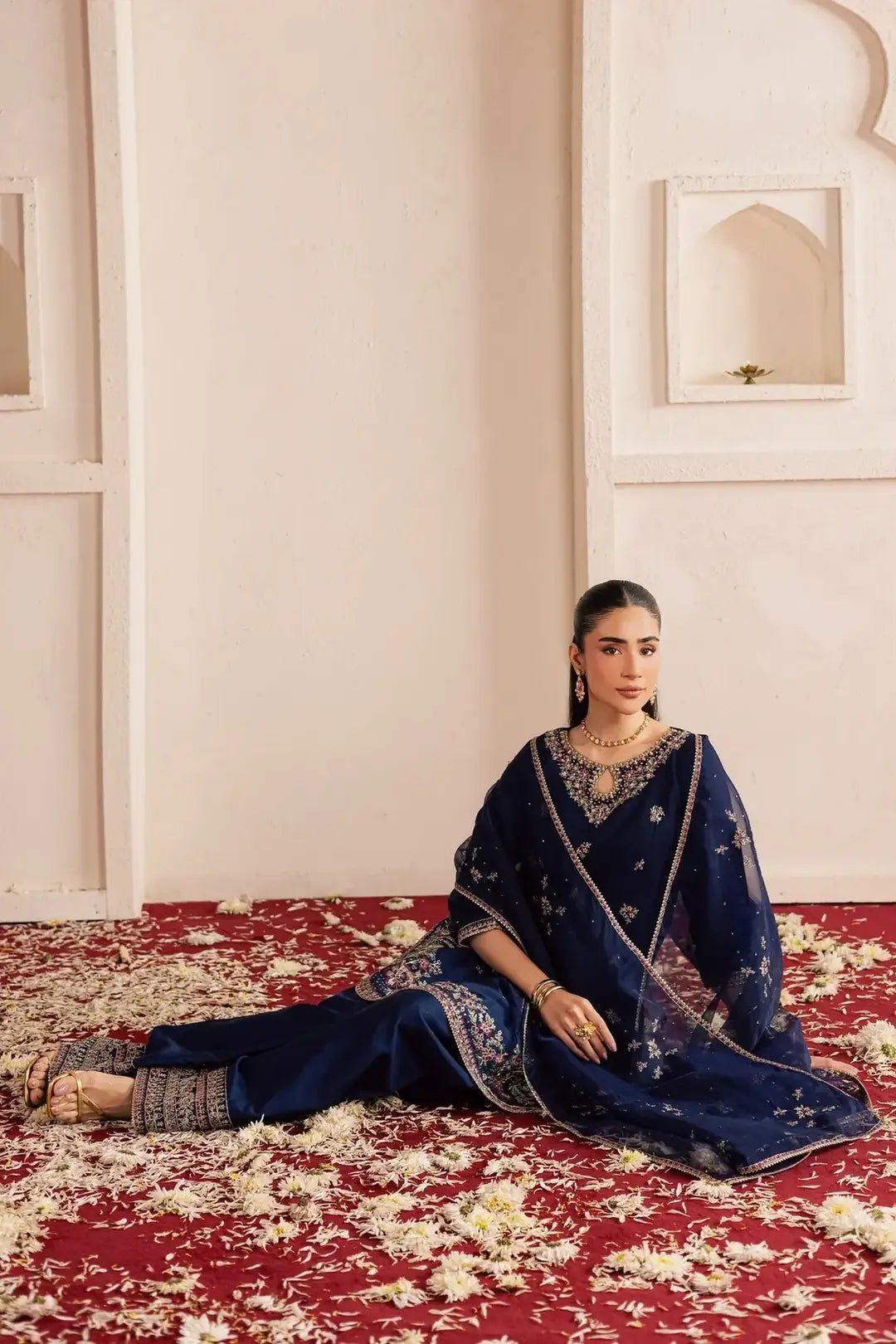 Stylish Women's Stitched Suit in Cotton with Embroidered Pattern - 3 Pcs Set - image 5