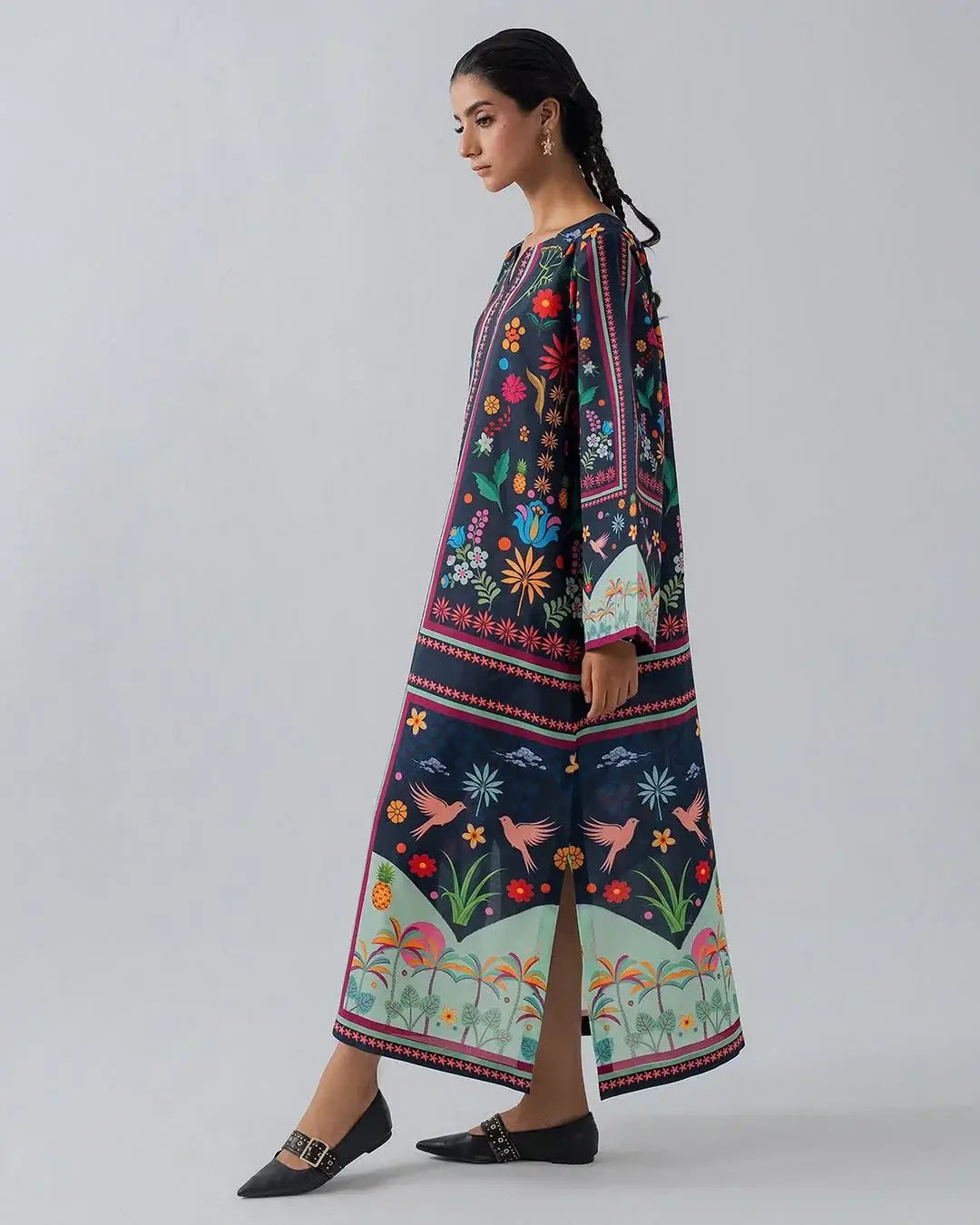 Stylish Women's Stitched Suit - Printed 2 Pcs Shirt and Trouser Set - image 2